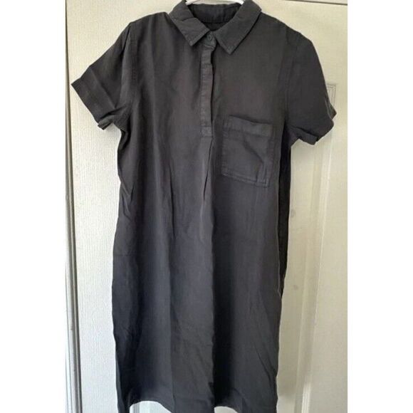 GAP Shadow Grey Women's Sz XXL Lightweight Relaxed Fit Tencel Dress - Picture 5 of 10